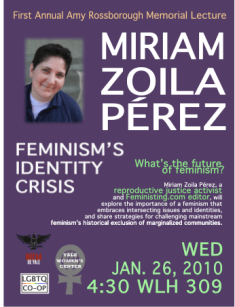 Flyer for Yale event: Feminism's Identity Crisis